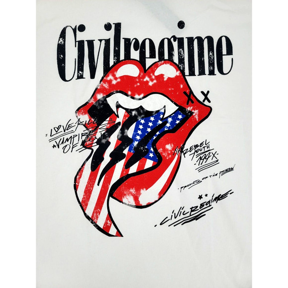 Civil Regime Love Kills V4 199X Oversized T-Shirt Large Streetwear Y2K NEW - Picture 2 of 5